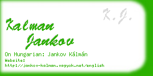 kalman jankov business card