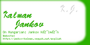 kalman jankov business card